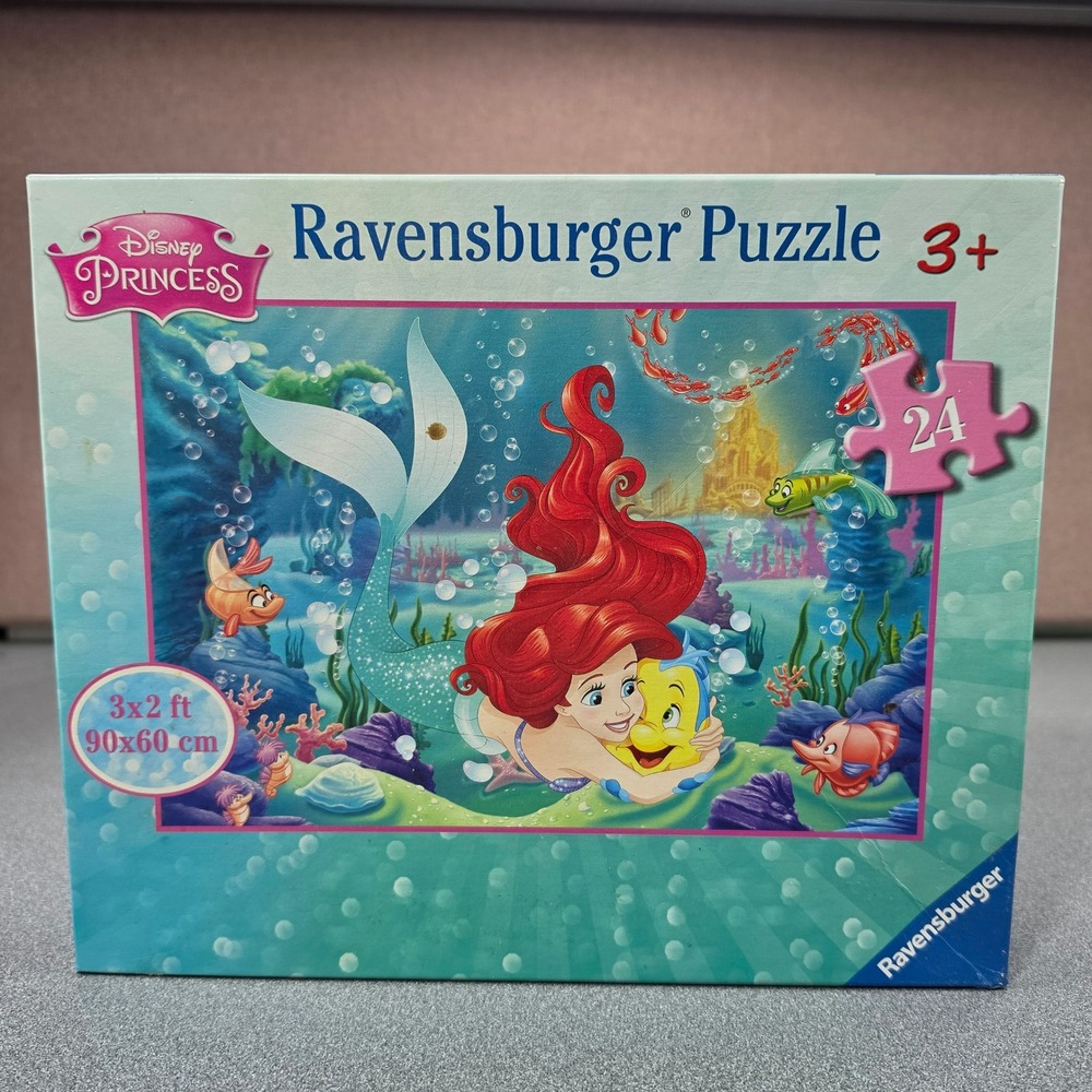 Ravensburger Disney Princess Floor Puzzle Kids 24pc Teal Excellent Ariel 054688